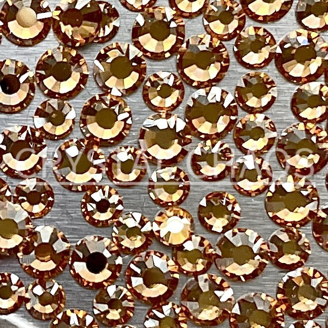 Golden Honey, Non-Hotfix PRECIOSA Crystals Mixed Size Pack SS12/SS16 100pc - Crystal Chaos