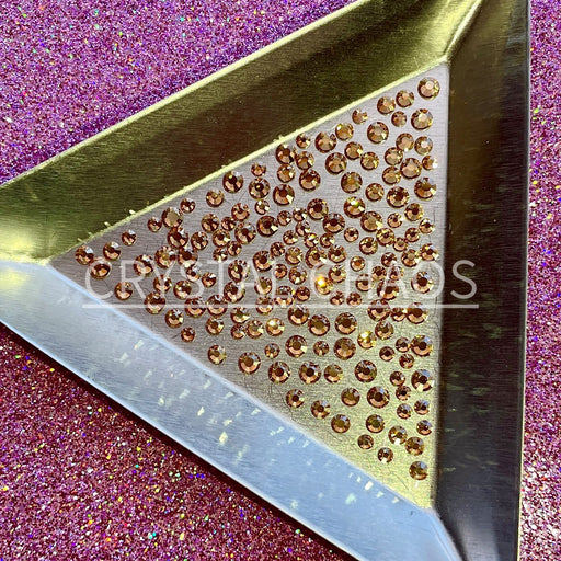 Golden Honey, Non-Hotfix PRECIOSA Crystals Mixed Size Pack SS5/SS7/SS9 150pc - Crystal Chaos