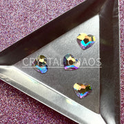 Heart 10mm, Non-Hotfix PRECIOSA Crystals Shape Pack 4pc - Crystal AB - Crystal Chaos