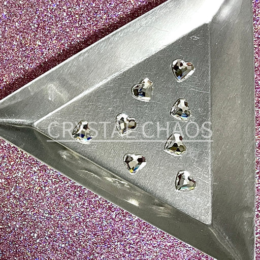 Heart 6mm, Non-Hotfix PRECIOSA Crystals Shape Pack 8pc - Crystal - Crystal Chaos