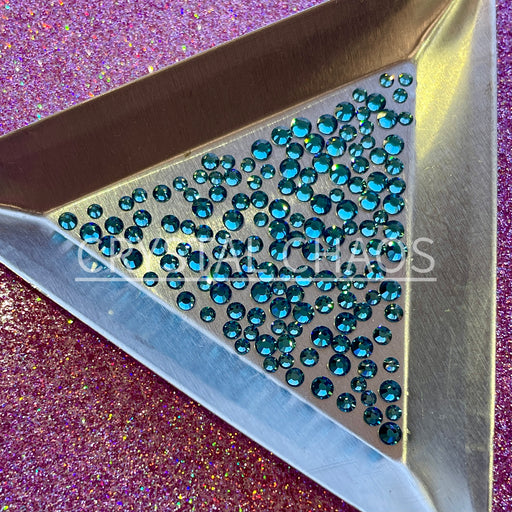 Indicolite, Non-Hotfix PRECIOSA Crystals Mixed Size Pack SS6/SS8/SS10 150pc - Crystal Chaos