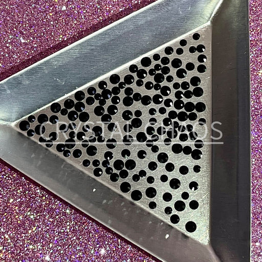 Jet, Non-Hotfix PRECIOSA Crystals Mixed Size Pack SS5/SS7/SS9 150pc - Crystal Chaos