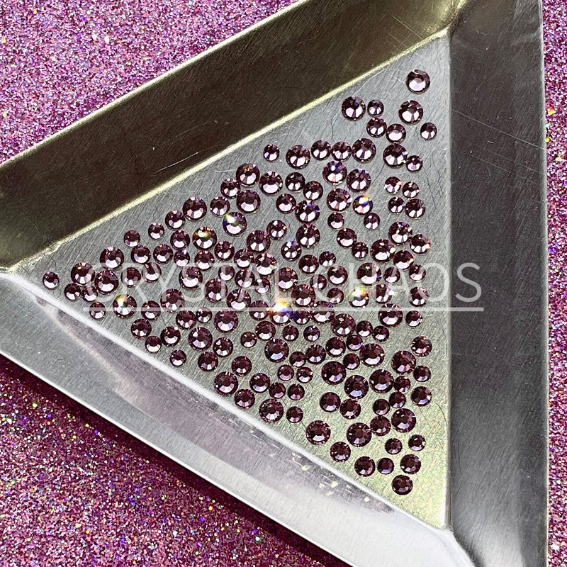 Light Amethyst, Non-Hotfix PRECIOSA Crystals Mixed Size Pack SS5/SS7/SS9 150pc - Crystal Chaos