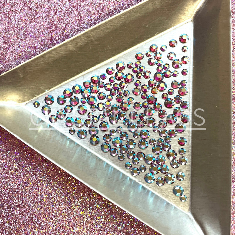 Light Amethyst AB, Non-Hotfix PRECIOSA Crystals Mixed Size Pack SS5/SS8/SS10 150pc - Crystal Chaos