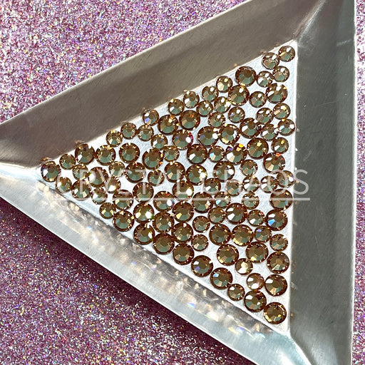 Light Colorado Topaz, Non-Hotfix PRECIOSA Crystals Mixed Size Pack SS12/SS16 100pc - Crystal Chaos