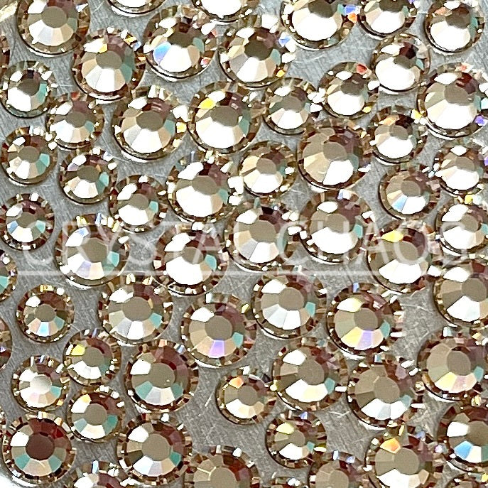 Light Gold Quartz, Non-Hotfix PRECIOSA Crystals Mixed Size Pack SS12/SS16 100pc - Crystal Chaos