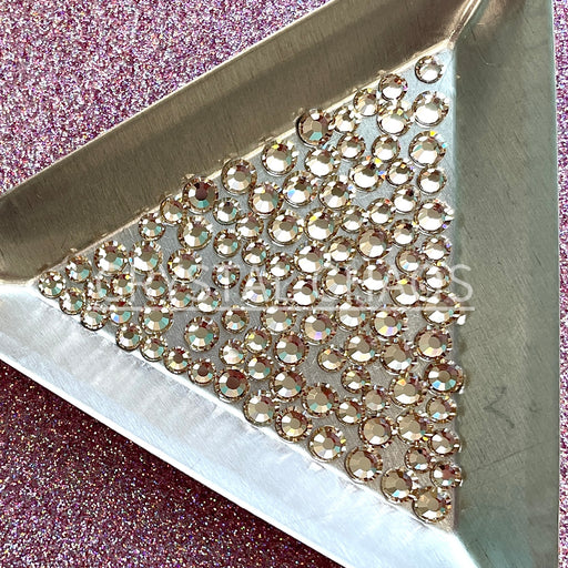 Light Gold Quartz, Non-Hotfix PRECIOSA Crystals Mixed Size Pack SS12/SS16 100pc - Crystal Chaos