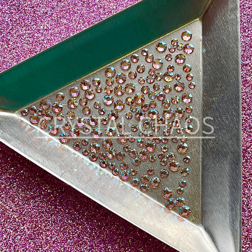 Light Peach AB, Non-Hotfix PRECIOSA Crystals Mixed Size Pack SS5/SS7/SS10 150pc - Crystal Chaos