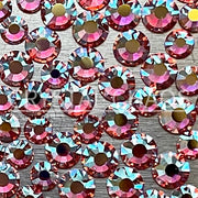 Light Rose AB, Non-Hotfix PRECIOSA Crystals Mixed Size Pack SS12/SS16 100pc - Crystal Chaos