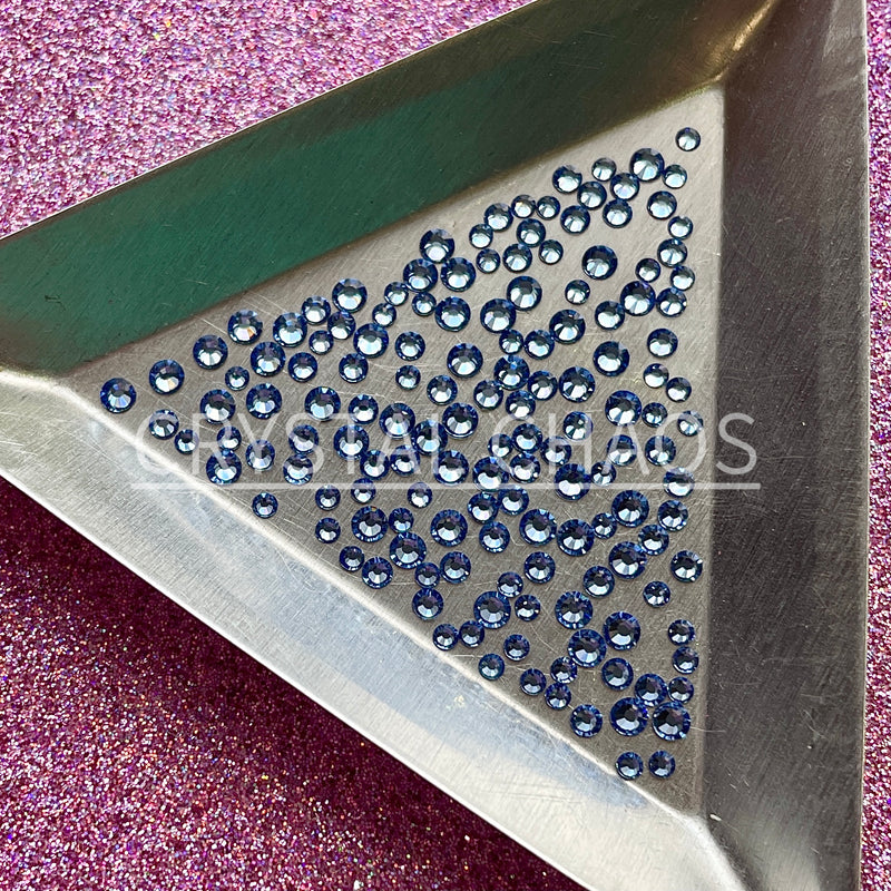 Light Sapphire, Non-Hotfix PRECIOSA Crystals Mixed Size Pack SS5/SS7/SS9 150pc - Crystal Chaos