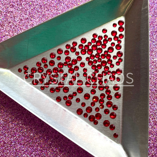 Light Siam, Non-Hotfix PRECIOSA Crystals Mixed Size Pack SS5/SS7/SS9 150pc - Crystal Chaos