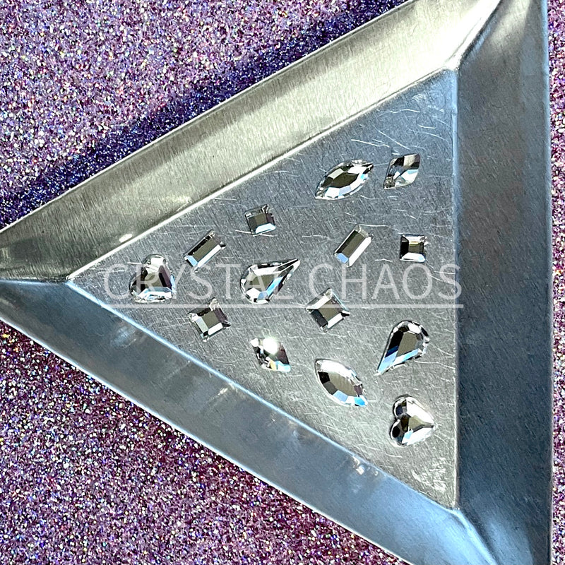Magnifique, Non-Hotfix PRECIOSA Crystals Mixed Shape Pack 14pc - Clear Crystal - Crystal Chaos