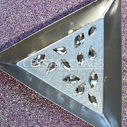 Navette/Pear/Rhombus, Non-Hotfix PRECIOSA Crystals Mixed Shape Pack 12pc - Clear Crystal - Crystal Chaos