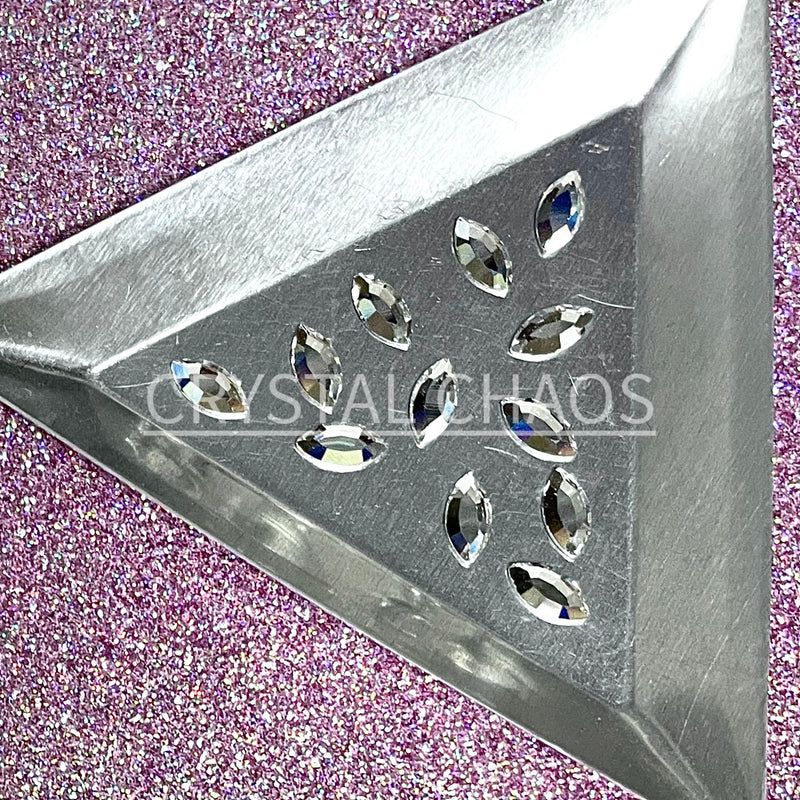 Navette 8x4mm, Non-Hotfix PRECIOSA Crystals Shape Pack 12pc - Crystal - Crystal Chaos