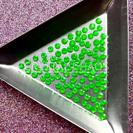 Neon Green, Non-Hotfix PRECIOSA Crystals Mixed Size Pack SS10/SS12 100pc - Crystal Chaos