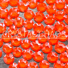 Load image into Gallery viewer, Flatback Crystals, Round, Non-Hotfix PRECIOSA, Neon Orange
