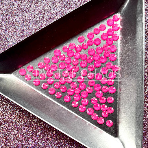 Neon Pink, Non-Hotfix PRECIOSA Crystals Mixed Size Pack SS10/SS12 100pc - Crystal Chaos