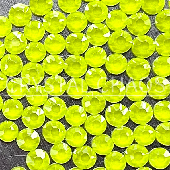 Neon Yellow, Non-Hotfix PRECIOSA Crystals Mixed Size Pack SS10/SS12 100pc - Crystal Chaos