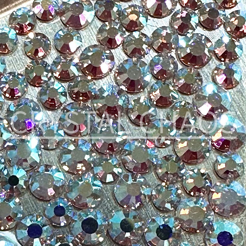 Pale Lilac AB, Non-Hotfix PRECIOSA Crystals Mixed Size Pack SS12/SS16 100pc - Crystal Chaos