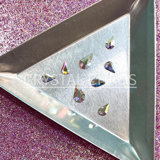 Pear, Non-Hotfix PRECIOSA Crystals Mixed Size Shape Pack 8pc - Crystal AB - Crystal Chaos