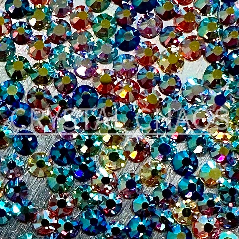 Dainty, Non-Hotfix PRECIOSA Crystals Mixed Colour Pack, Psychedelia AB 160pc - Crystal Chaos