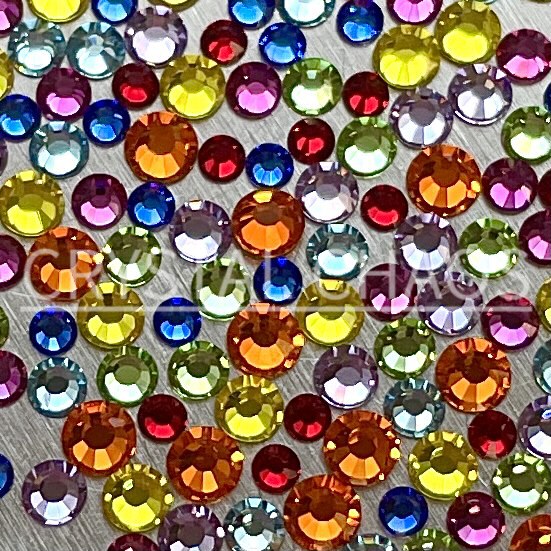 Psychedelia, Non-Hotfix PRECIOSA Crystals Mixed Colour Pack 200pc - Crystal Chaos