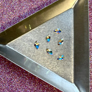 Rhombus 6x4mm, Non-Hotfix PRECIOSA Crystals Shape Pack 6pc - Crystal AB - Crystal Chaos