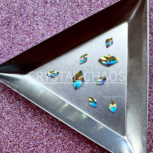 Rhombus, Non-Hotfix PRECIOSA Crystals Mixed Size Shape Pack 8pc - Crystal AB - Crystal Chaos