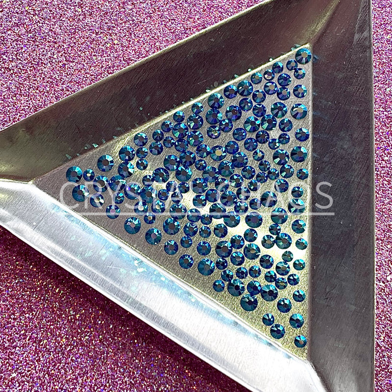 Sapphire AB, Non-Hotfix PRECIOSA Crystals Mixed Size Pack SS6/SS8/SS10 150pc - Crystal Chaos