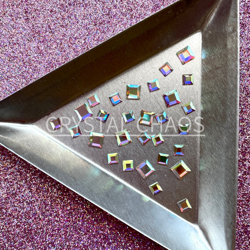 Square, Non-Hotfix PRECIOSA Crystals Mixed Size Shape Pack 30pc - Crystal AB - Crystal Chaos