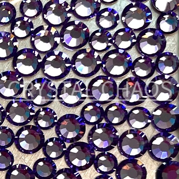 Tanzanite, Non-Hotfix PRECIOSA Crystals Mixed Size Pack SS12/SS16 100pc - Crystal Chaos