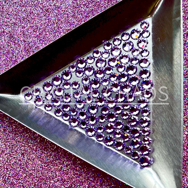 Violet, Non-Hotfix PRECIOSA Crystals Mixed Size Pack SS12/SS16 100pc - Crystal Chaos