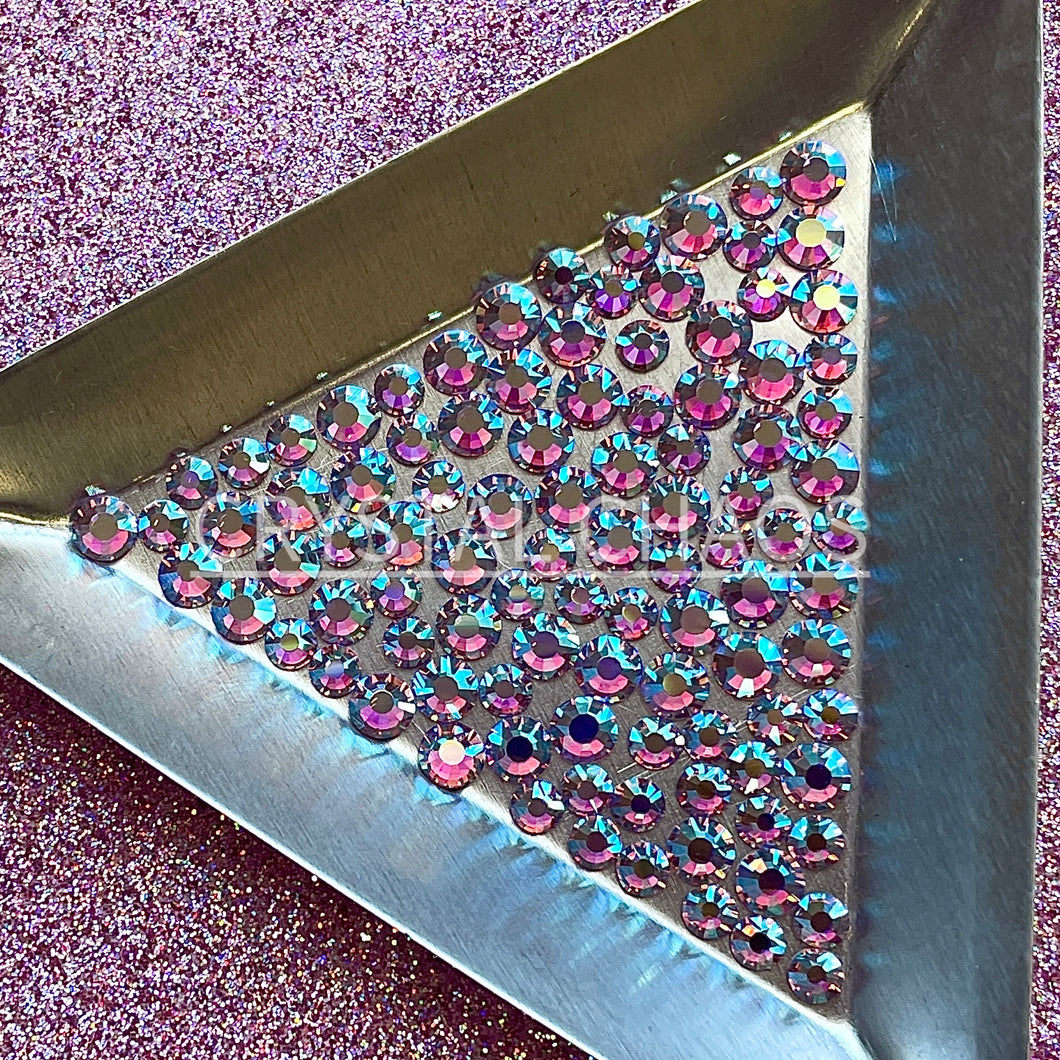 Violet AB, Non-Hotfix PRECIOSA Crystals Mixed Size Pack SS12/SS16 100pc