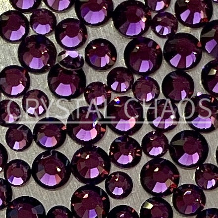 Amethyst, Non-Hotfix PRECIOSA Crystals Mixed Size Pack SS5/SS7/SS9 150pc - Crystal Chaos