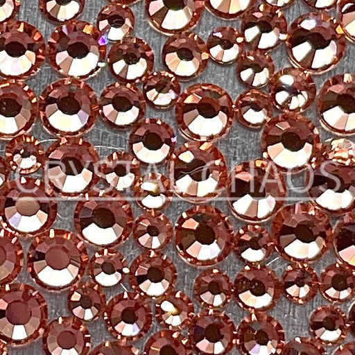 Flatback Crystals, Round, Non-Hotfix PRECIOSA, Apricot - Crystal Chaos