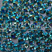 Load image into Gallery viewer, Flatback Crystals, Round, Non-Hotfix PRECIOSA, Blue Zircon AB
