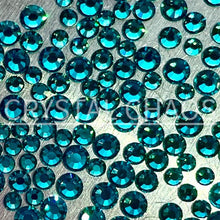 Load image into Gallery viewer, Flatback Crystals, Round, Non-Hotfix PRECIOSA, Blue Zircon
