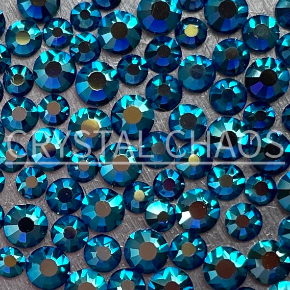 Capri Blue AB, Non-Hotfix PRECIOSA Crystals Mixed Size Pack SS6/SS8/SS10 150pc - Crystal Chaos