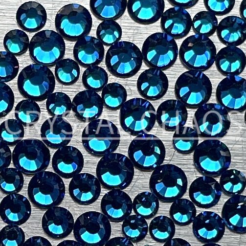 Capri Blue, Non-Hotfix PRECIOSA Crystals Mixed Size Pack SS5/SS7/SS9 150pc - Crystal Chaos