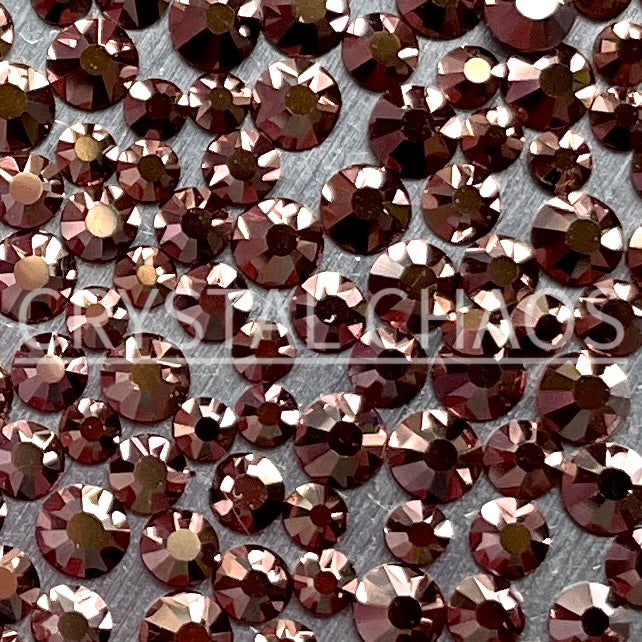 Flatback Crystals, Round, Non-Hotfix PRECIOSA, Capri Gold - Crystal Chaos