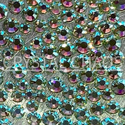 Flatback Crystals, Round, Non-Hotfix PRECIOSA, Chrysolite AB - Crystal Chaos