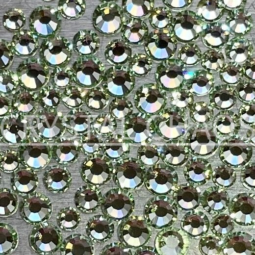 Flatback Crystals, Round, Non-Hotfix PRECIOSA, Chrysolite - Crystal Chaos