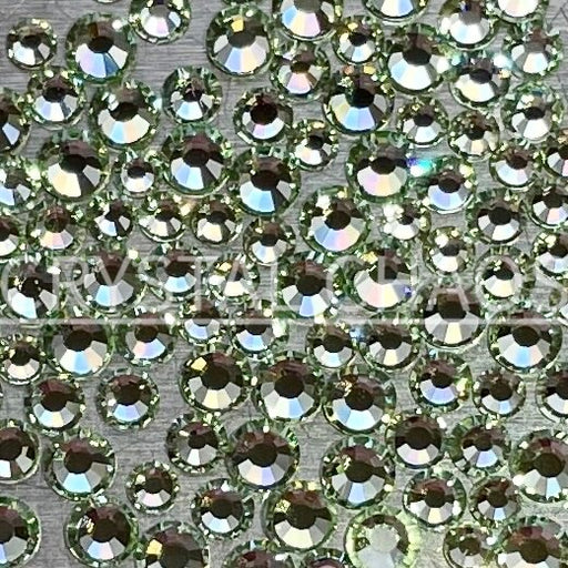 Flatback Crystals, Round, Non-Hotfix PRECIOSA, Chrysolite - Crystal Chaos