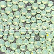 Flatback Crystals, Round, Non-Hotfix PRECIOSA, Chrysolite Opal - Crystal Chaos