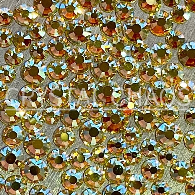 Flatback Crystals, Round, Non-Hotfix PRECIOSA, Citrine AB