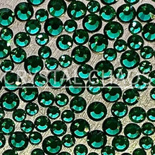 Load image into Gallery viewer, Flatback Crystals, Round, Non-Hotfix PRECIOSA, Emerald
