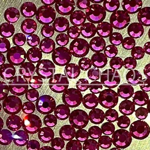 Fuchsia, Non-Hotfix PRECIOSA Crystals Mixed Size Pack SS5/SS7/SS9 150pc - Crystal Chaos