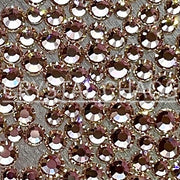Flatback Crystals, Round, Non-Hotfix PRECIOSA, Gold Quartz - Crystal Chaos