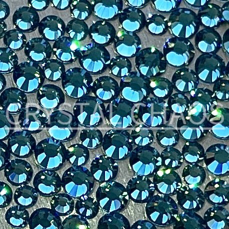 Flatback Crystals, Round, Non-Hotfix PRECIOSA, Indicolite