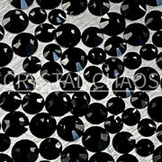 Flatback Crystals, Round, Non-Hotfix PRECIOSA, Jet - Crystal Chaos